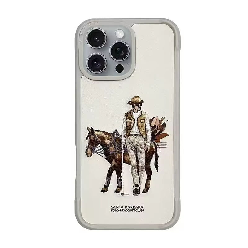 iPhone 16 Pro Max Case with Embroidered